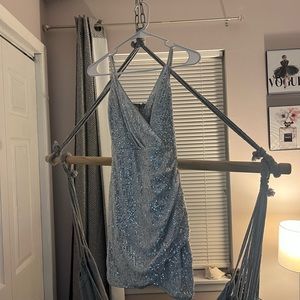 LULUS mini glitter dress worn once and cleaned
